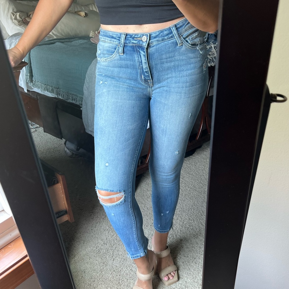 Flying monkey cropped jeans